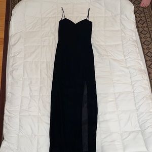 VINTAGE Black Velour Gown